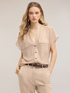 Laminated georgette shirt with pockets image number 0
