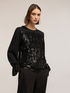 Georgette blouse with sequin embroidery image number 3
