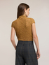 Lace t-shirt with high neck and scalloped hem image number 1