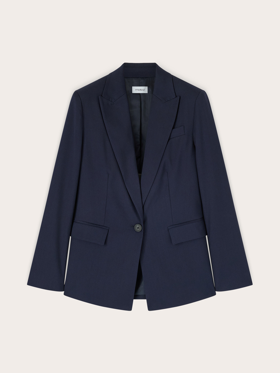 Blazer en cady simple boutonnage