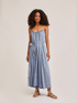 Langes Oversize-Kleid aus Lyocell mit Denim-Effekt image number 0