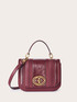 Borsa a tracolla in tessuto ed inserti a righe image number 1