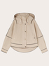 Short parka in technical cotton image number 5