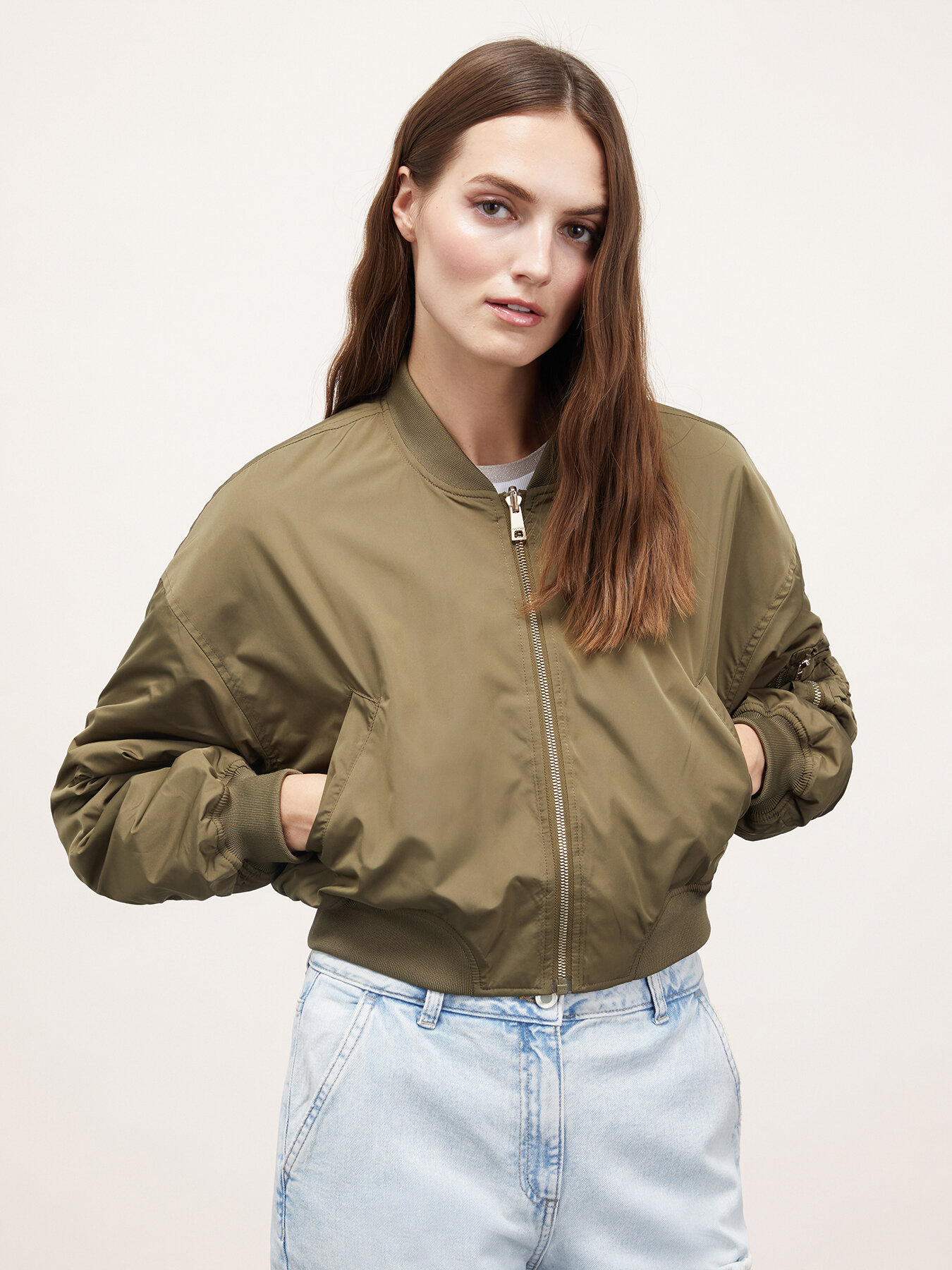 Bomber jacket with quilted lining image number 0