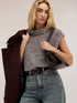 Sleeveless laminated openwork knit turtleneck image number 3