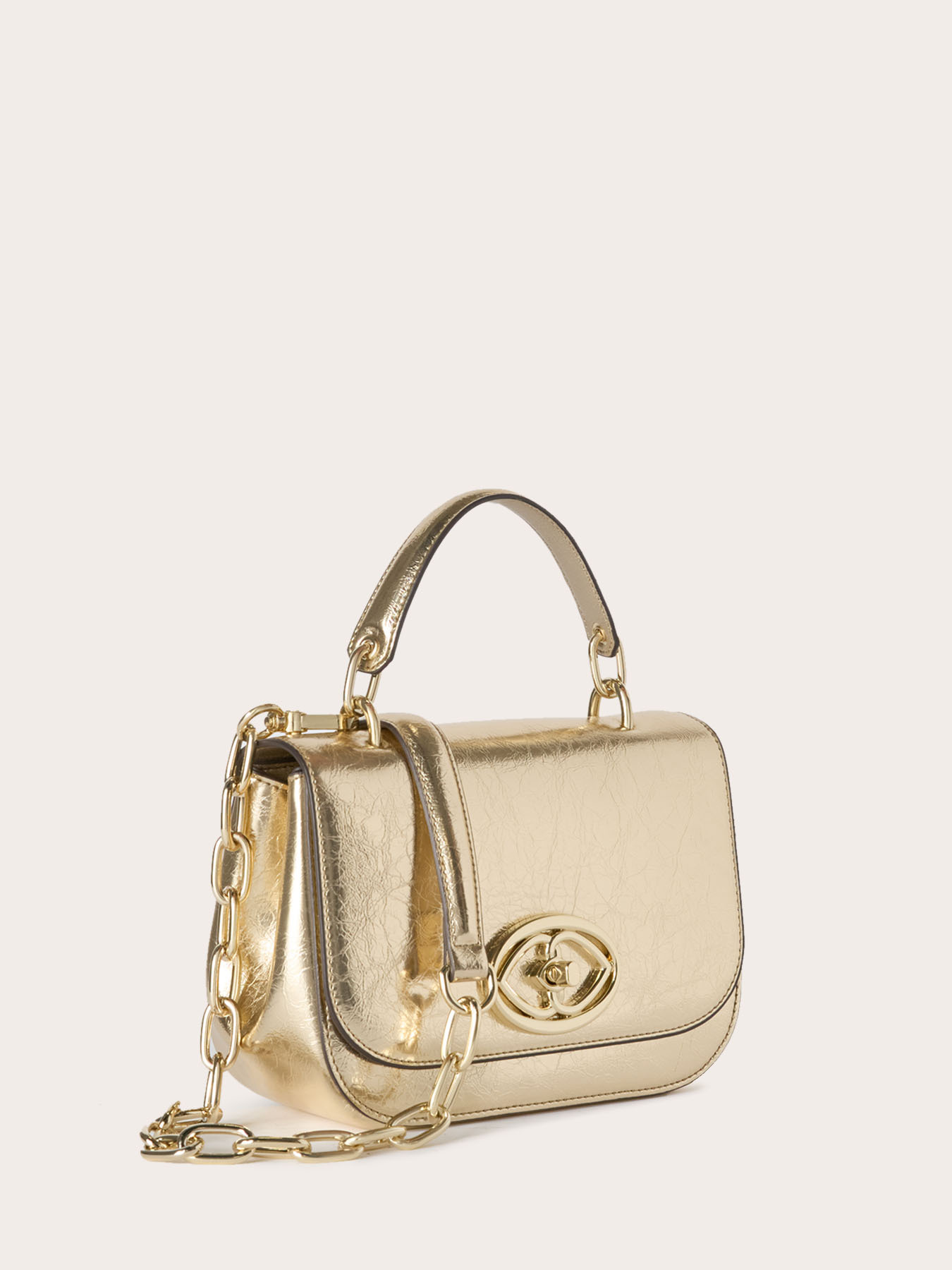 Petit sac en tissu lam&eacute; or image number 3