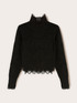 Openwork sweater with turtleneck image number 4