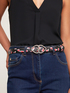 Double Love faux leather belt with heart pattern image number 2