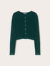 Kurze Strickjacke in Spitzenoptik image number 4