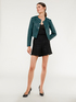 Quilted faux leather bolero jacket image number 0