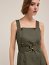 Dress with buttons in coton image number 3