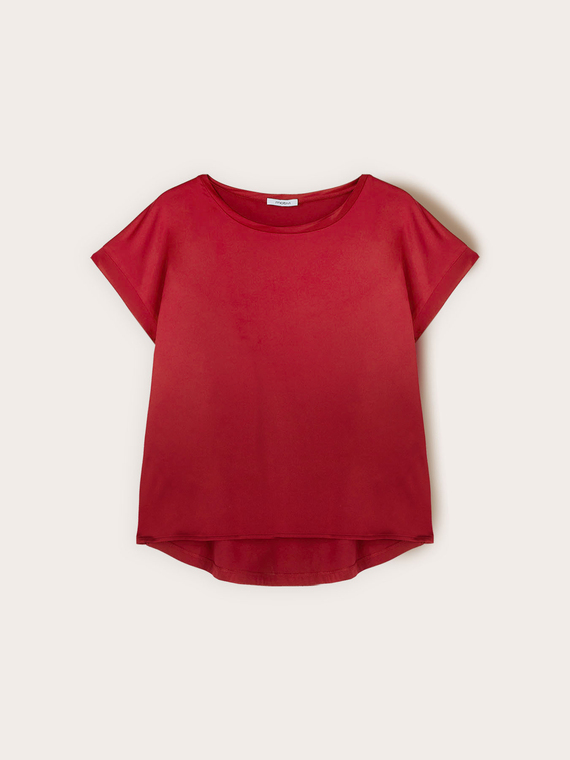 Two-tone cotton blend T-shirt