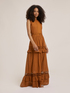 Long dress in broderie anglaise and openwork embroidery image number 0