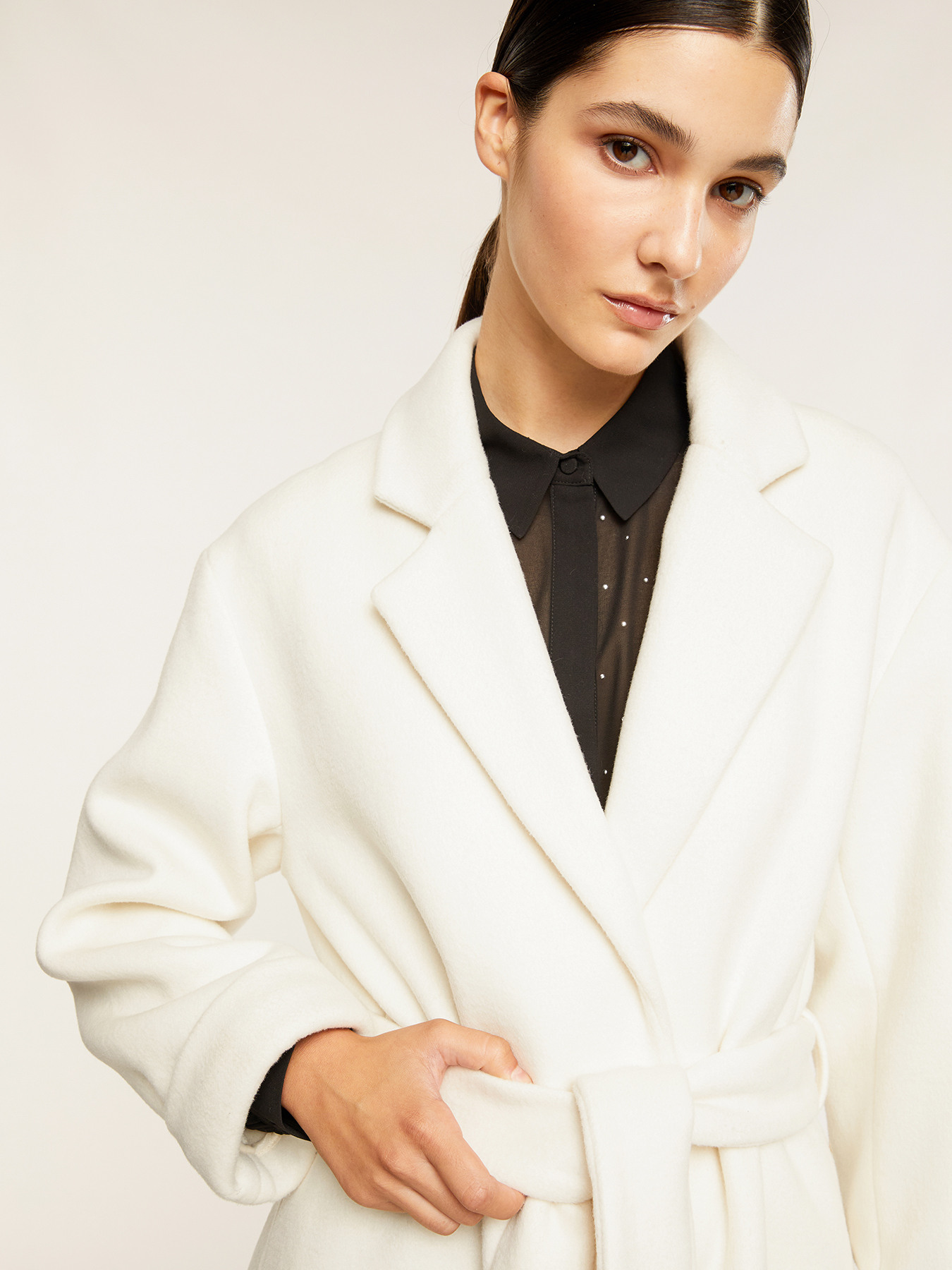 Cappotto lungo con cintura image number 2