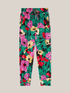 Weich fallende Joggers mit Blumenmuster image number 3