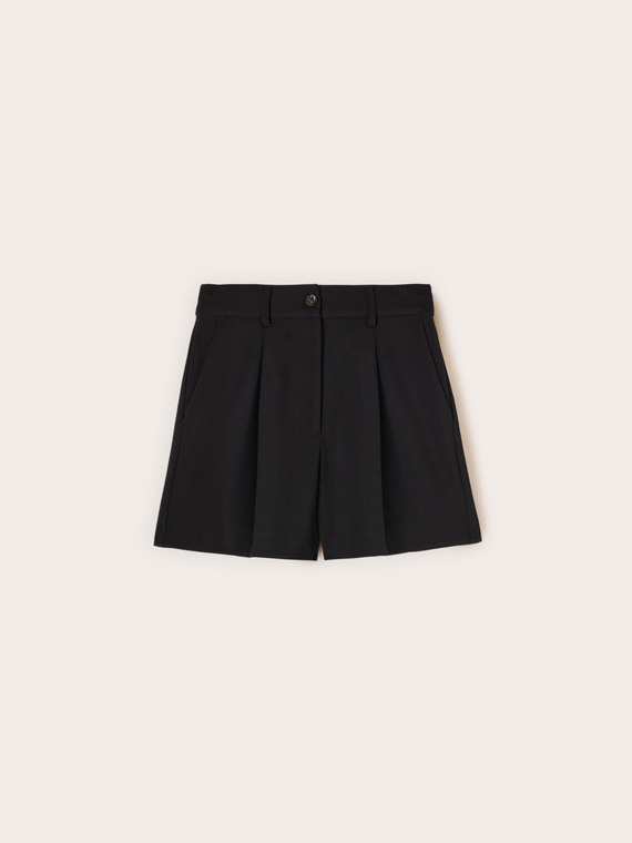 Short taille haute &agrave; plis