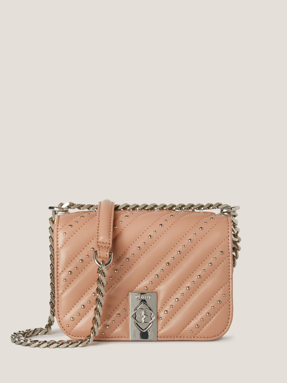Motivi Mini City Bag in similpelle soft con borchie Donna Rosa