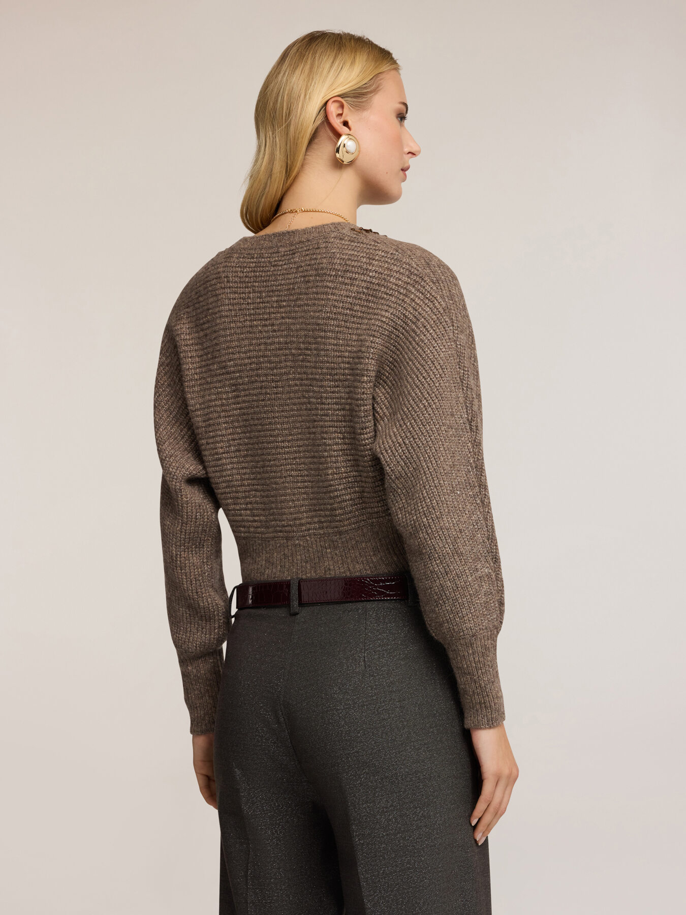 Cardigan en maille mohair mélangé avec pierres image number 1