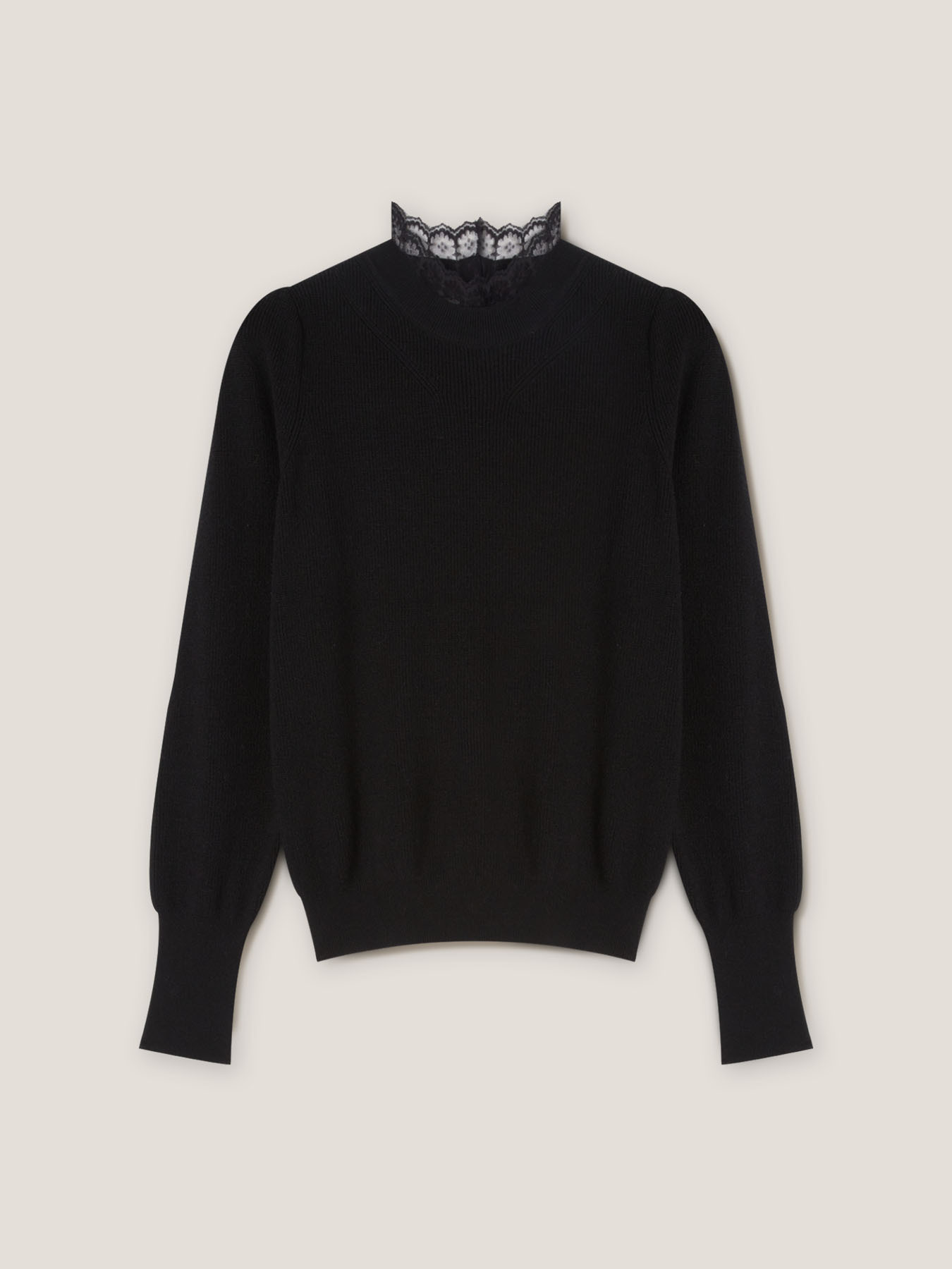 Jersey con canes&uacute; de encaje image number 3