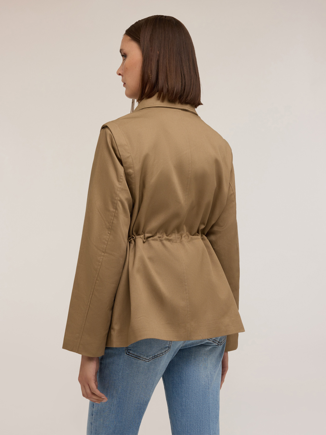 Parka aus Lyocell-Mischgewebe mit abnehmbaren &Auml;rmeln image number 1