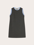Check-print dress with contrast trim image number 4