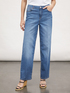 Wide fit jeans with ironed crease image number 0