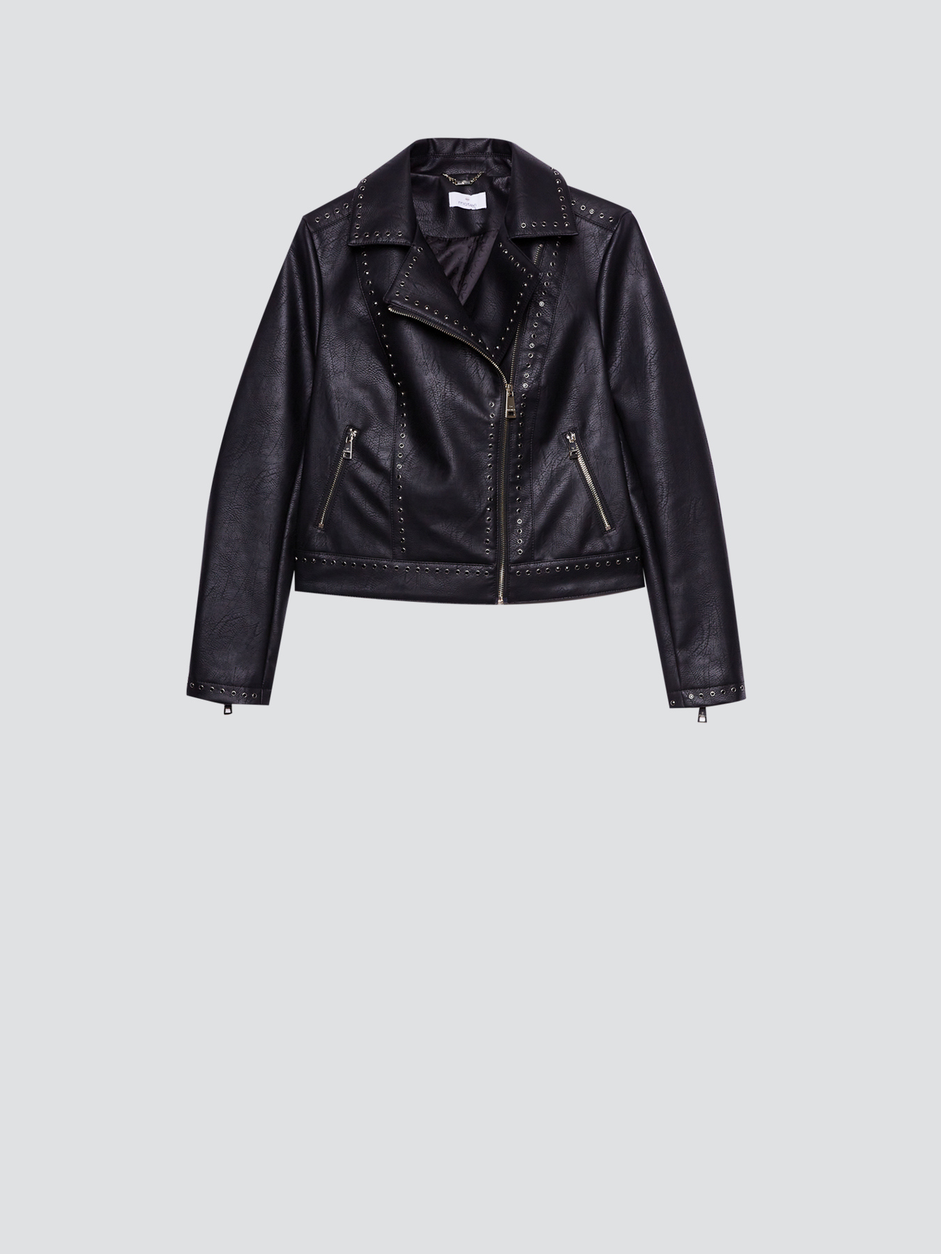Giacca chiodo con borchie image number 3