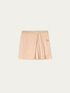 Short divided skirt with pleats image number 3