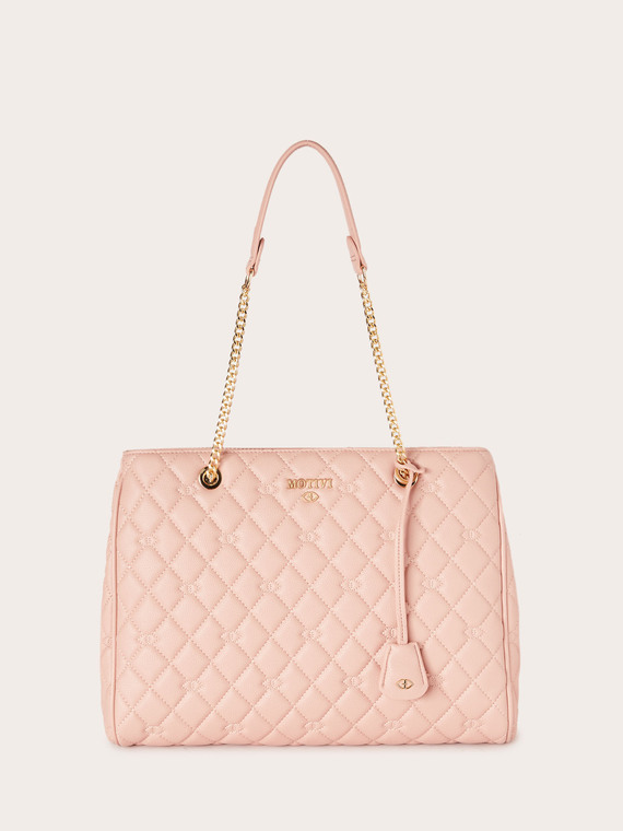 Quilted faux leather Shopping bag