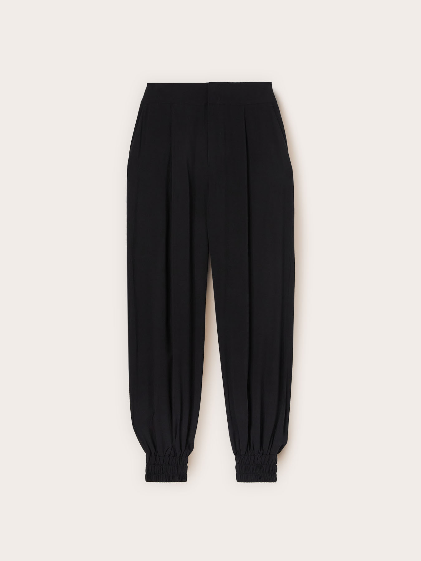 Viscose trousers with cuffs at the bottom image number 4