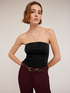 Top bustier en maille c&ocirc;tel&eacute;e image number 0