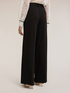 Wide-leg palazzo pants in crepe fabric image number 1