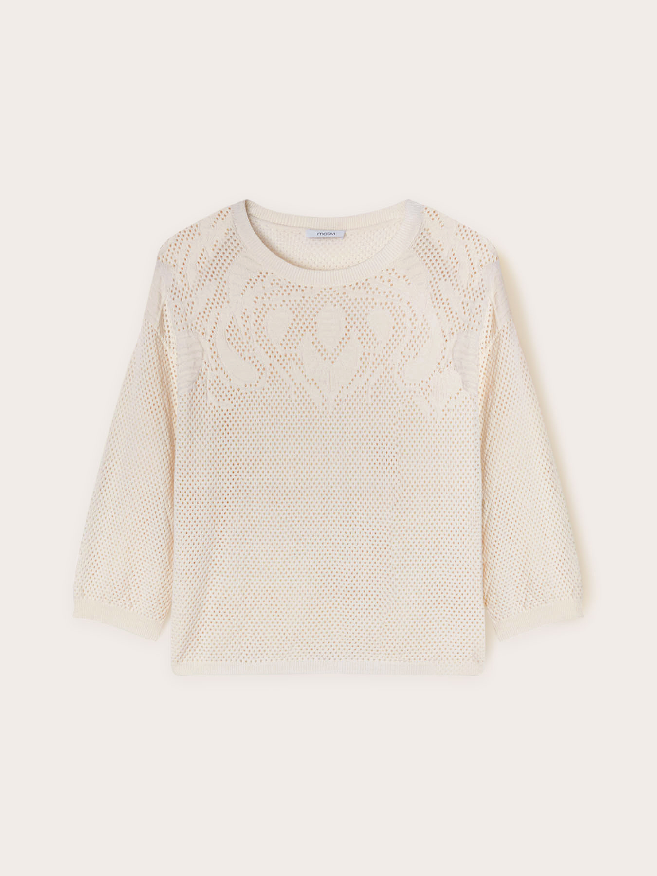 Jersey calado con dise&ntilde;o jacquard image number 4