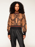Animal print mohair blend jacquard sweater image number 0