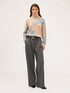 Jacquard-Rollkragenpullover mit Patchwork-Spitze image number 0
