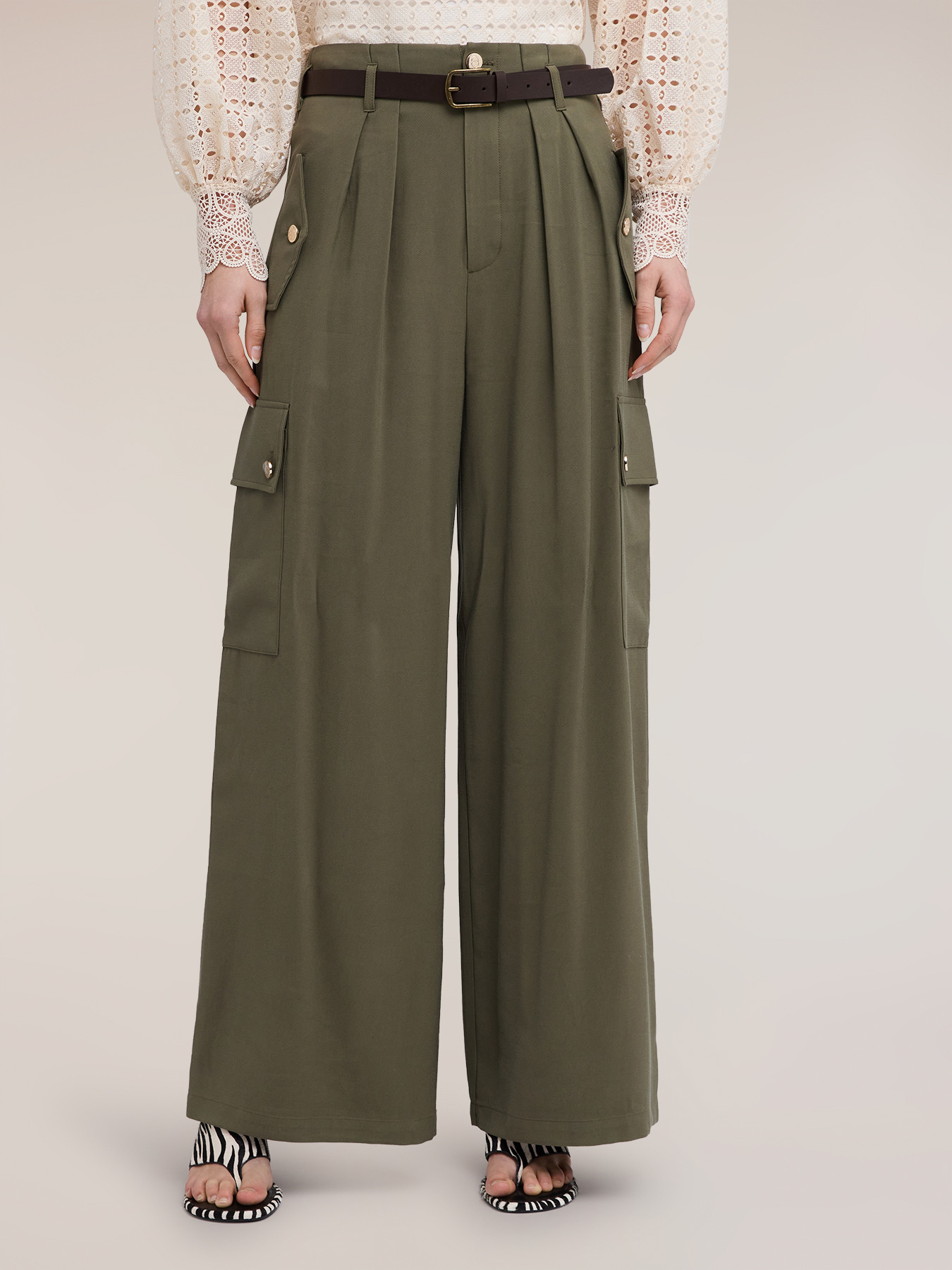 Palazzo-Hose mit Cargo-Taschen image number 2