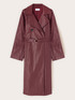 Belted glossy trench coat with buckle image number 4