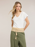 T-shirt with embroidery on the shoulder image number 0