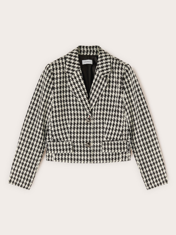 Kurze Hahnentritt-Jacke