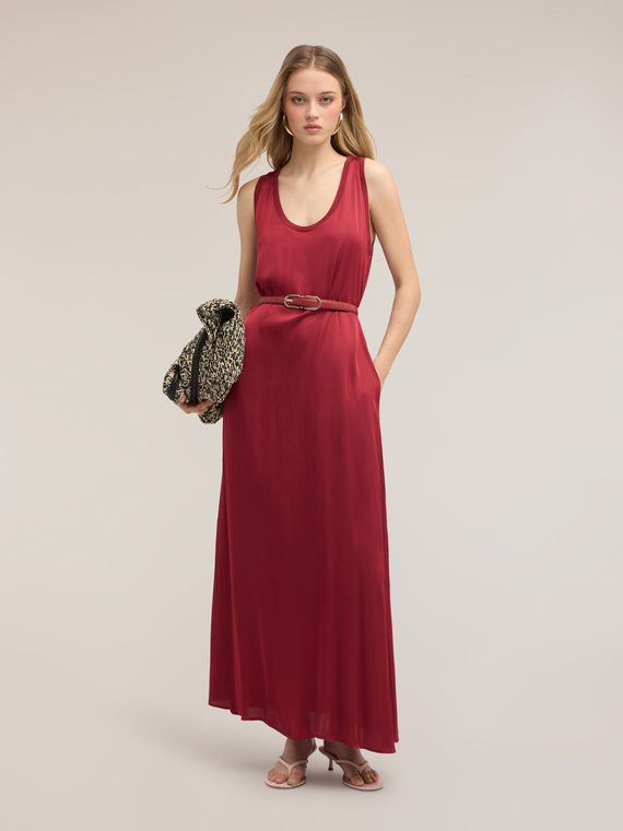 Robe oversize en satin de viscose