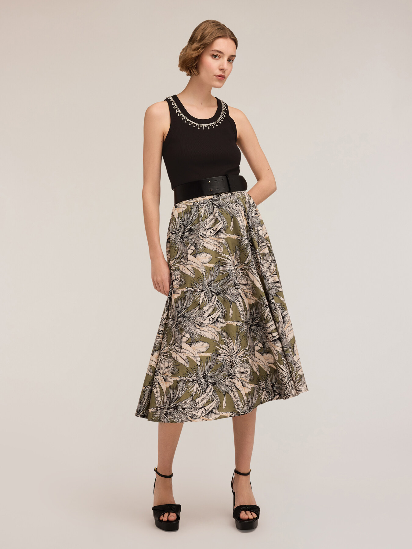 Tank top con flecos de cristal image number 0