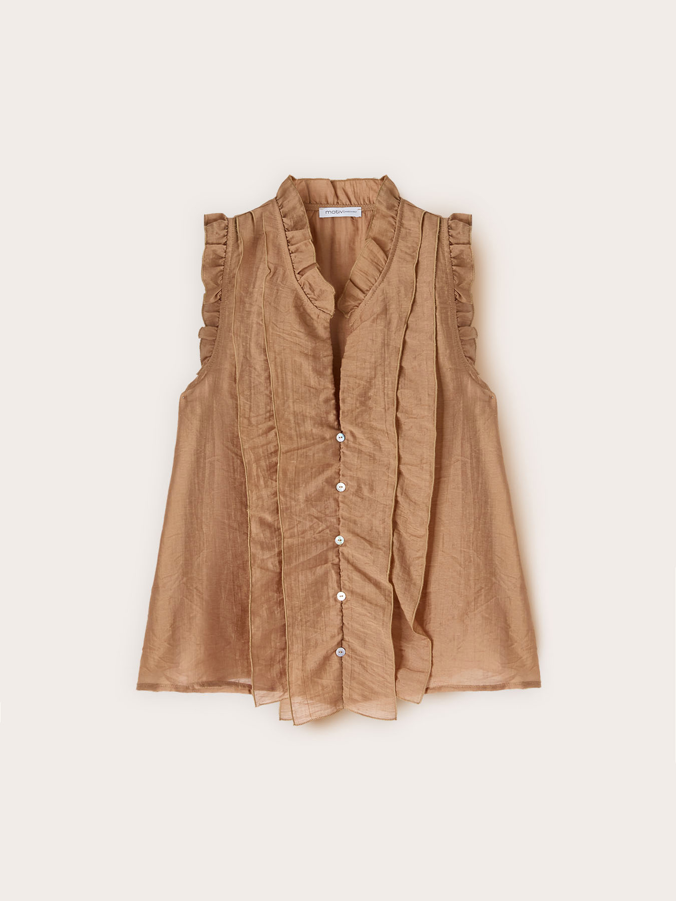 Muslin blouse with ruffles image number 4