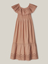 Long cotton dress with openwork embroidery image number 3
