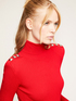 Rib knit turtleneck with studs image number 2