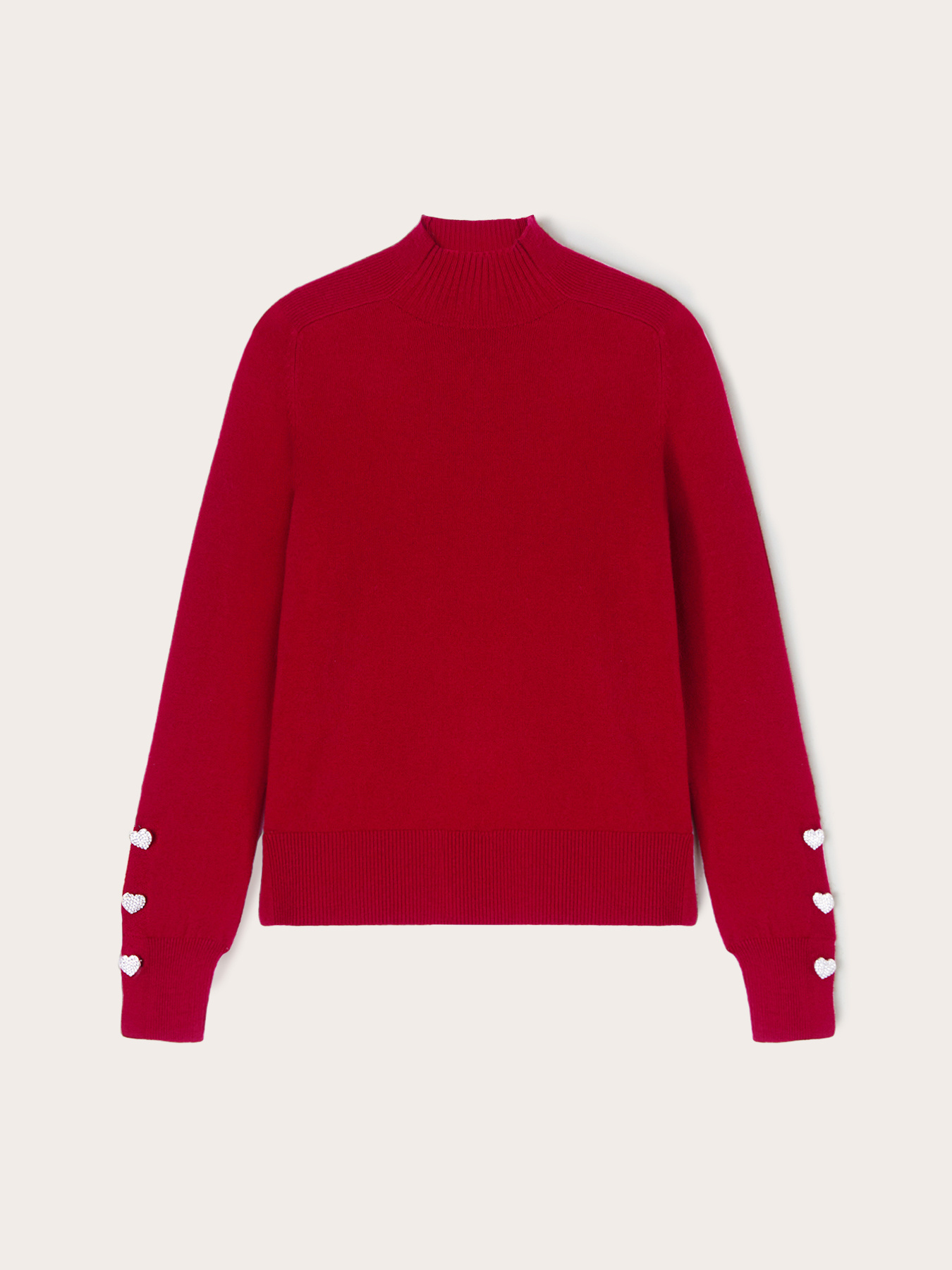 Pullover with jewel buttons on the cuffs image number 4