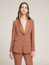 Blazer monopetto in envers satin image number 0