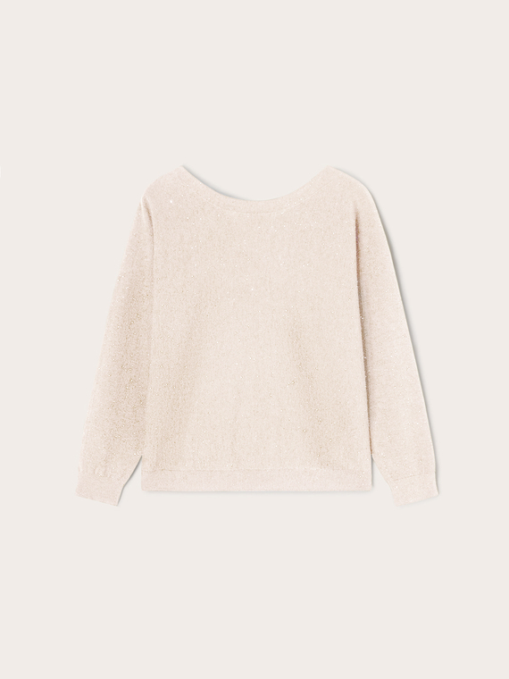 Kimono sweater with sequins