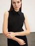 Sheath dress with embroidered collar image number 2