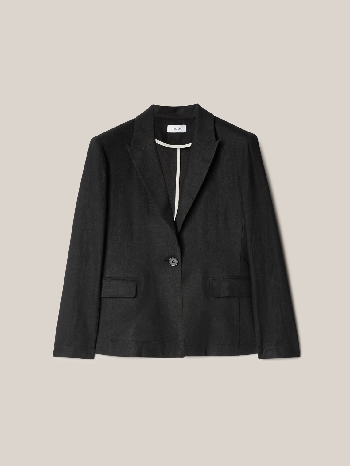Giacca blazer in viscosa misto lino - Motivi.com