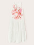 Maxi dress a balze con stampa floreale image number 4
